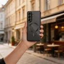 Tech-Protect MagFlex Samsung Galaxy A27 hátlap tok, MagSafe, átlátszó-fekete (fényes)