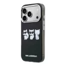 Karl Lagerfeld IML Choupette Trio Watercolor Apple iPhone 17 Pro mágneses tok, MagSafe, fekete-ezüst