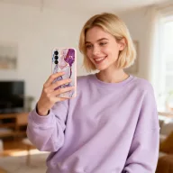   Tech-Protect Icon Samsung Galaxy A27 szilikon tok mikroszálas béléssel, márvány minta, rózsaszín