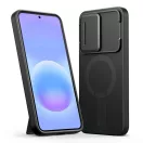Tech-Protect Kevlar Aura Samsung Galaxy A57 MagSafe tok kameravédelemmel, kitámasztóval, fekete-narancs