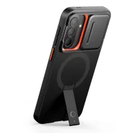   Tech-Protect Kevlar Aura Samsung Galaxy A57 MagSafe tok kameravédelemmel, kitámasztóval, fekete-narancs