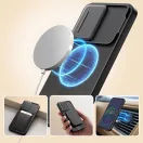 Tech-Protect Kevlar Aura Samsung Galaxy A57 MagSafe tok kameravédelemmel, kitámasztóval, fekete-narancs