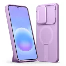 Tech-Protect Kevlar Aura Samsung Galaxy A57 MagSafe tok kameravédelemmel, kitámasztóval, lila