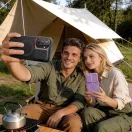Tech-Protect Kevlar Aura Samsung Galaxy A57 MagSafe tok kameravédelemmel, kitámasztóval, lila