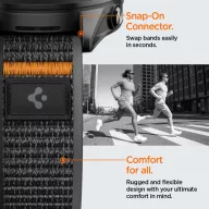   Spigen Athlex Garmin Quick Release 22mm Active szíj, fekete / narancs