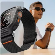   Spigen Lite Fit Pro Apple Watch Ultra 4 / 3 / 2 / 1 49mm tok / szíj, kijelzővédő felülettel, matt fekete