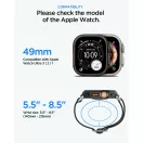 Spigen Lite Fit Pro Apple Watch Ultra 4 / 3 / 2 / 1 49mm tok / szíj, kijelzővédő felülettel, matt fekete