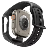   Spigen Liquid Air Pro Apple Watch Ultra 4 / 3 / 2 / 1 49mm tok / szíj, kijelzővédő felülettel, matt fekete