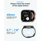 Spigen Rugged Armor Apple Watch Ultra 4 / 3 / 2 / 1 49mm tok, kijelzővédő felülettel, matt fekete