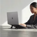 Spigen LD201-S6 összecsukható asztali laptop tartó, max. 14col, kompakt, sötétszürke