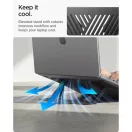 Spigen LD201-S6 összecsukható asztali laptop tartó, max. 14col, kompakt, sötétszürke