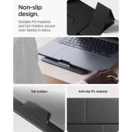   Spigen LD201-S8 összecsukható asztali laptop tartó, max. 16col, kompakt, sötétszürke