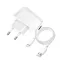 Blue Star TFK-TC-1095B USB-A hálózati töltő USB-A-Lightning töltő-és adatkábellel, 1A, 5W, fehér