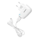 Blue Star TFK-TC-1095B USB-A hálózati töltő USB-A-Lightning töltő-és adatkábellel, 1A, 5W, fehér