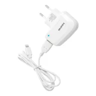   Blue Star TFK-TC-1095B USB-A hálózati töltő USB-A-Lightning töltő-és adatkábellel, 1A, 5W, fehér