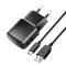 Blue Star TFK-TC-1100B USB-A hálózati töltő USB-A-USB-C töltő-és adatkábellel, 2A, 10W, fekete