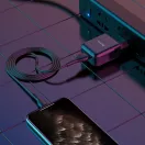 Hoco N2 USB-A hálózati töltő adapter USB-A-Lightning töltő-és adatkábellel, 2A, 10W, fekete