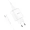 Hoco N2 USB-A hálózati töltő adapter USB-C töltő-és adatkábellel, 2A, 10W, fehér