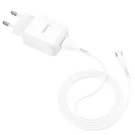  Hoco N2 USB-A hálózati töltő adapter USB-C töltő-és adatkábellel, 2A, 10W, fehér