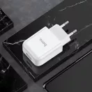 Hoco N2 USB-A hálózati töltő adapter USB-C töltő-és adatkábellel, 2A, 10W, fehér