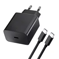   Bluestar TFB-TC-20WPD USB-C hálózati töltő adapter USB-C-USB-C töltő-és adatkábellel, QC4.0, PD, 3A, 20W, fekete
