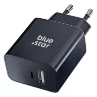   Bluestar TFB-TC-25WPD USB-C-USB-A hálózati töltő adapter, QC4.0, PD, 3A, 25W, fekete