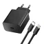 Bluestar FB-TC-20WPD USB-C hálózati töltő adapter USB-C-Lightning töltő-és adatkábellel, QC4.0, PD, 3A, 20W, fekete
