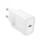 Hoco N60 USB-C hálózati töltő adapter, QC, PD, 20W, fehér