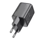 Hoco N40 USB-C hálózati töltő adapter, QC, PD, 20W, fekete
