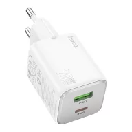   Hoco N41 USB-C-USB-A hálózati töltő adapter, QC3.0, PD, 3A, 20W, fehér