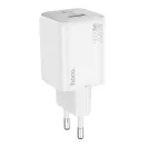 Hoco N41 USB-C-USB-A hálózati töltő adapter, QC3.0, PD, 3A, 20W, fehér