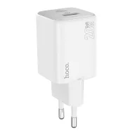   Hoco N41 USB-C-USB-A hálózati töltő adapter, QC3.0, PD, 3A, 20W, fehér