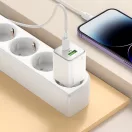 Hoco N41 USB-C-USB-A hálózati töltő adapter, QC3.0, PD, 3A, 20W, fehér