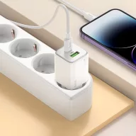   Hoco N41 USB-C-USB-A hálózati töltő adapter, QC3.0, PD, 3A, 20W, fehér