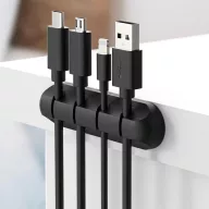   Bluestar PJ-OCZ23 szilikon kábelrendszerező 4db kábelhez, fekete