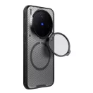 Nillkin CamShield Prop Magnetic Vivo X300 Ultra mágneses műanyag hátlap tok, MagSafe, fekete (átlátszó lencsevédővel)