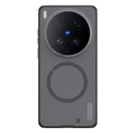   Nillkin Super Frosted PRO Magnetic Vivo X300 Ultra mágneses műanyag hátlap tok, MagSafe, átlátszó-fekete