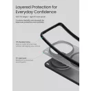 Nillkin Super Frosted PRO Magnetic Vivo X300 Ultra mágneses műanyag hátlap tok, MagSafe, átlátszó-fekete
