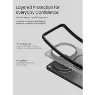   Nillkin Super Frosted PRO Magnetic Vivo X300 Ultra mágneses műanyag hátlap tok, MagSafe, átlátszó-fekete