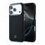 Mercedes PU Leather Semi Wrap Apple iPhone 17 Pro Max MagSafe tok, fekete-ezüst