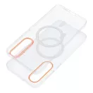 Clear Mag Xiaomi 17 tok, MagSafe, 0,2mm, ultravékony, átlátszó-narancs (kamera védelemmel)