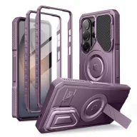   Tech-Protect Kevlar Samsung Galaxy S26 Ultra MagSafe tok kameravédelemmel, kitámasztóva kijelző védelemmell, lila