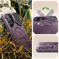   Tech-Protect Kevlar Samsung Galaxy S26 Ultra MagSafe tok kameravédelemmel, kitámasztóva kijelző védelemmell, lila