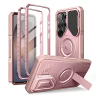   Tech-Protect Kevlar Samsung Galaxy S26 Ultra MagSafe tok kameravédelemmel, kitámasztóval kijelző védelemmel, rózsaszín