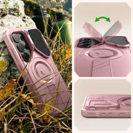   Tech-Protect Kevlar Samsung Galaxy S26 Ultra MagSafe tok kameravédelemmel, kitámasztóval kijelző védelemmel, rózsaszín