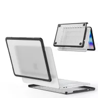   Tech-Protect Velar Apple Macbook Neo 13 (2026) tok, Matte Clear, fekete-átlátszó