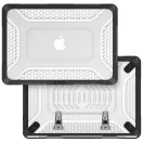 Tech-Protect Kevlar Pro Apple Macbook Neo 13 (2026) tok, megerősített peremmel, kitámasztóval, Matte Clear, fekete-átlátszó