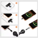 Tech-Protect Urbanloop lopásgátló telefontartó karabinerrel, fekete
