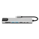 Tech-Protect HB09 Hub adapter USB-C-USB-A-HDMI 4k 60hz, SD/TF, PD100W, RJ45 1000MB/S. ezüst