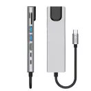 Tech-Protect HB09 Hub adapter USB-C-USB-A-HDMI 4k 60hz, SD/TF, PD100W, RJ45 1000MB/S. ezüst